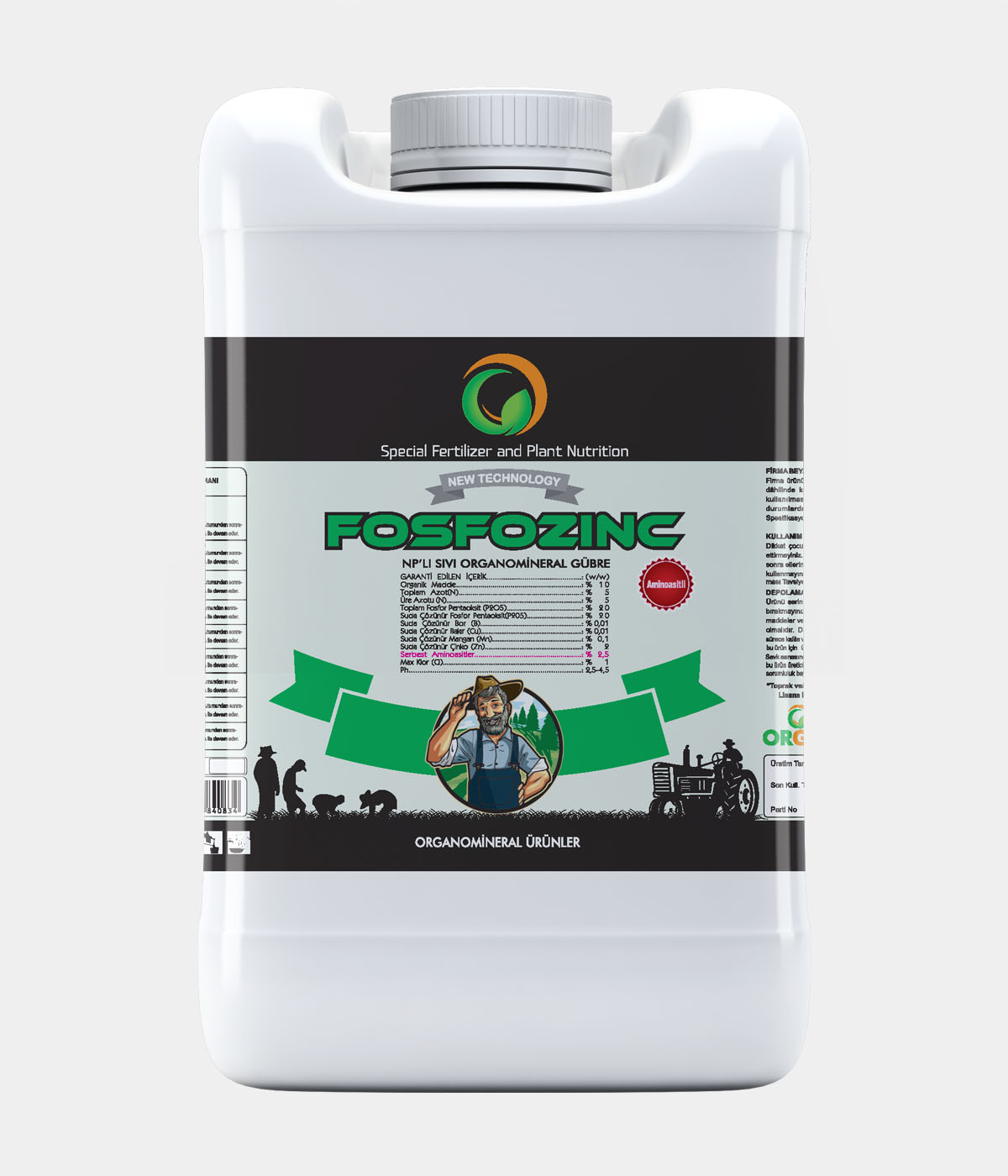 GÜBRE FOSFOZİNC / 20 LT - (ORGÜB SIVI)